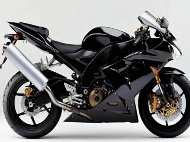 Cheap 2004-2005 Kawasaki ZX10R Motorcycle Fairings - Glossy Black Matte Black