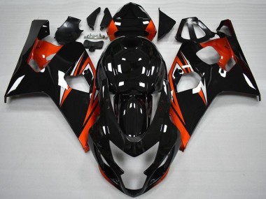 Cheap 2004-2005 Suzuki GSXR 600/750 Motorcycle Fairings - Glossy Black Red Stripe