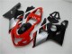 2004-2005 Suzuki GSXR 600/750 Motorcycle Fairings - Red Silver Black