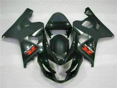 Cheap 2004-2005 Suzuki GSXR 600/750 Motorcycle Fairings - Glossy Black Matte Black Red Decal