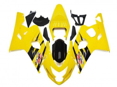 Cheap 2004-2005 Suzuki GSXR 600/750 Motorcycle Fairings - Yellow Glossy Black