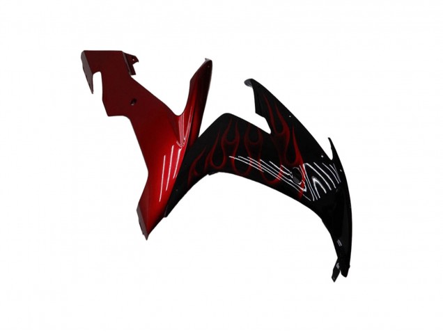 2004-2006 Yamaha YZF R1 Motorcycle Fairings - Glossy Black Red Flame