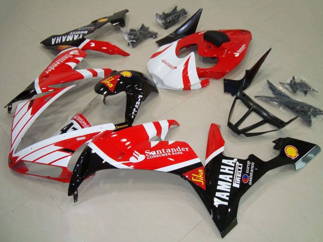 2004-2006 Yamaha YZF R1 Motorcycle Fairings - Red White Black Santander