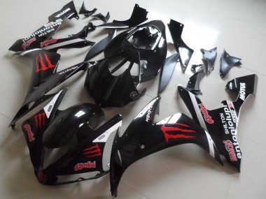 Cheap 2004-2006 Yamaha YZF R1 Motorcycle Fairings - Glossy Black Red Monster