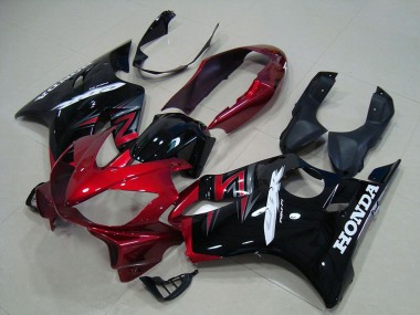 Cheap 2004-2007 Honda CBR600 F4i Motorcycle Fairings Kit - Red Glossy Black