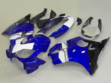 Cheap 2004-2007 Honda CBR600 F4i Motorcycle Fairings - White Blue Glossy Black