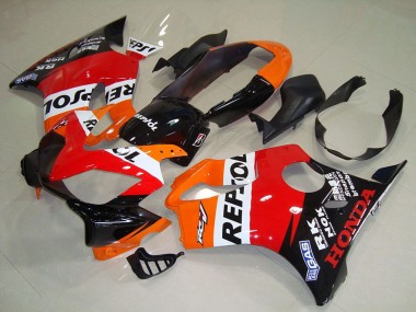 Cheap 2004-2007 Honda CBR600 F4i Motorcycle Fairing - Orange White Red Glossy Black Repsol