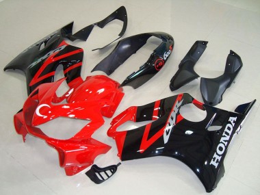 Cheap 2004-2007 Honda CBR600 F4i Motorcycle Fairing Kits - Red Glossy Black
