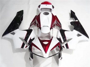 Cheap 2005-2006 Honda CBR600RR Motorcycle Fairings Kits - White Red Black