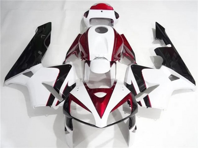2005-2006 Honda CBR600RR Motorcycle Fairings Kits - White Red Black