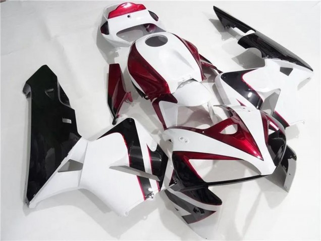 2005-2006 Honda CBR600RR Motorcycle Fairings Kits - White Red Black