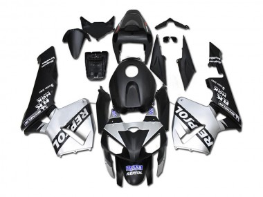 Cheap 2005-2006 Honda CBR600RR Motorcycle Fairings - Black Silver Repsol