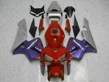 Cheap 2005-2006 Honda CBR600RR Motorcycle Fairings - Red Purple Grey