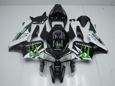 Cheap 2005-2006 Honda CBR600RR Motorcycle Fairing - Glossy Black White Green Monster