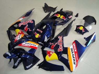 Cheap 2005-2006 Honda CBR600RR Motorcycle Fairings - Dark Blue Orange Red Bull Repsol