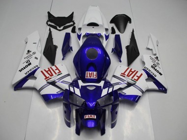 Cheap 2005-2006 Honda CBR600RR Motorcycle Fairings - White Blue Red Fiat