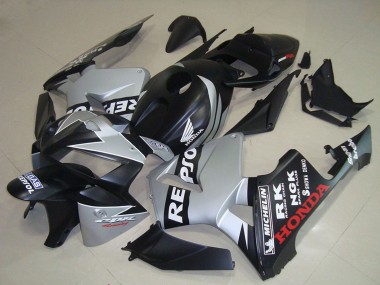 Cheap 2005-2006 Honda CBR600RR Motorcycle Fairings - Matte Black Silver Repsol