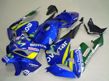 Cheap 2005-2006 Honda CBR600RR Motorcycle Fairings - Blue Yellow Green White MoviStar Red Castrol