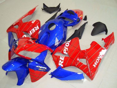 Cheap 2005-2006 Honda CBR600RR Motorcycle Fairings - Blue Red Spider Man Repsol
