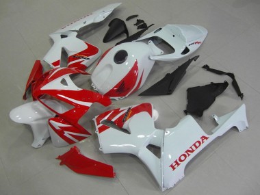 Cheap 2005-2006 Honda CBR600RR Motorcycle Fairings - White Red