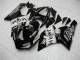 2005-2006 Kawasaki ZX6R Motorcycle Fairings - Glossy Black White West