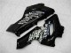 2005-2006 Kawasaki ZX6R Motorcycle Fairings - Glossy Black White West