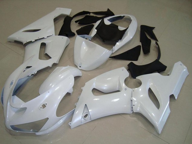 2005-2006 Kawasaki ZX6R Motorcycle Fairings - Pearl White