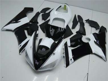 Cheap 2005-2006 Kawasaki ZX6R Motorcycle Fairings - White Glossy Black
