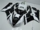 2005-2006 Kawasaki ZX6R Motorcycle Fairings - White Glossy Black