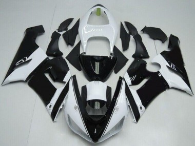 Cheap 2005-2006 Kawasaki ZX6R Motorcycle Fairings - White Glossy Black