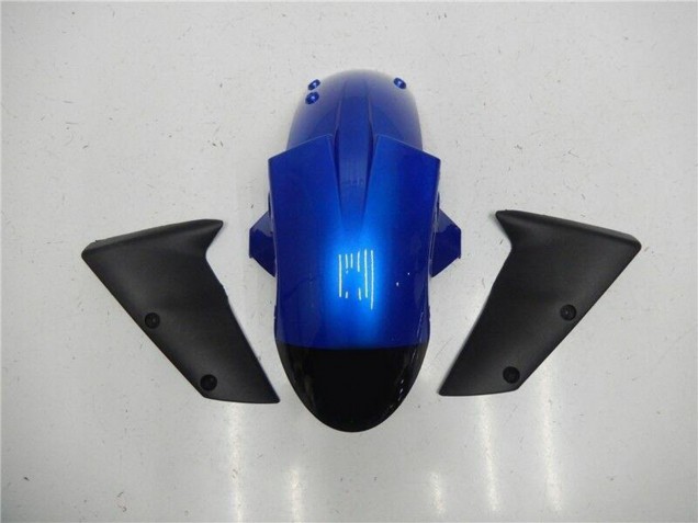 2005-2006 Kawasaki ZX6R Motorcycle Fairing Kits - Blue Glossy Black