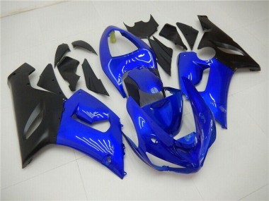 Cheap 2005-2006 Kawasaki ZX6R Motorcycle Fairings - Blue Matte Black