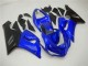 2005-2006 Kawasaki ZX6R Motorcycle Fairings - Blue Matte Black