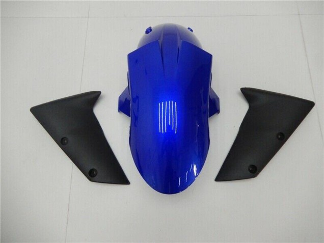 2005-2006 Kawasaki ZX6R Motorcycle Fairings - Blue Matte Black
