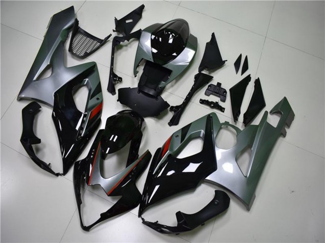 2005-2006 Suzuki GSXR 1000 Motorcycle Fairing - Glossy Black Silver