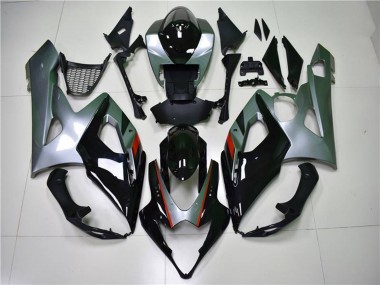 Cheap 2005-2006 Suzuki GSXR 1000 Motorcycle Fairing - Glossy Black Silver