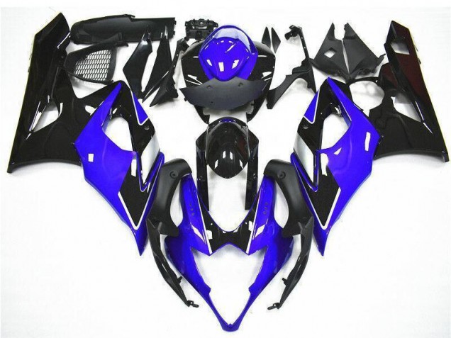 2005-2006 Suzuki GSXR 1000 Motorcycle Fairing Kits - Blue Black