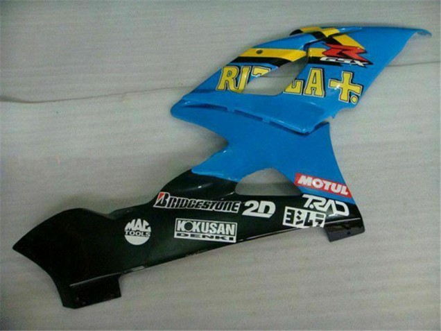 2005-2006 Suzuki GSXR 1000 Motorcycle Fairings - Blue Gold Black Rizla