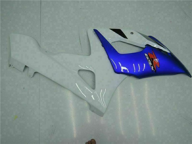 2005-2006 Suzuki GSXR 1000 Motorcycle Fairing - White Blue Glossy Black