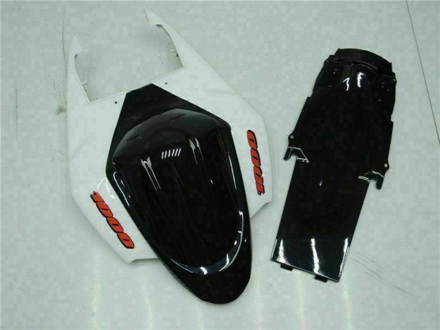 2005-2006 Suzuki GSXR 1000 Motorcycle Fairing - White Blue Glossy Black