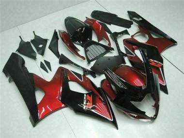 Cheap 2005-2006 Suzuki GSXR 1000 Motorcycle Fairing - Red Glossy Black