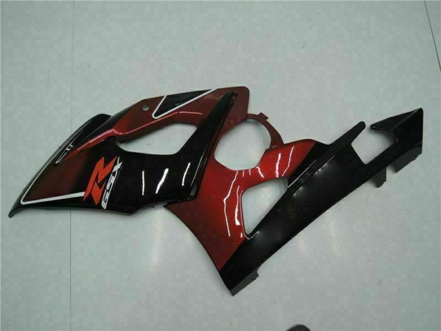 2005-2006 Suzuki GSXR 1000 Motorcycle Fairing - Red Glossy Black