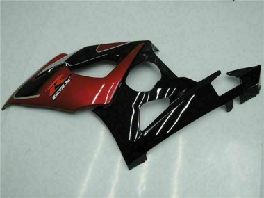 Cheap 2005-2006 Suzuki GSXR 1000 Motorcycle Fairings - Red Silver Glossy Black