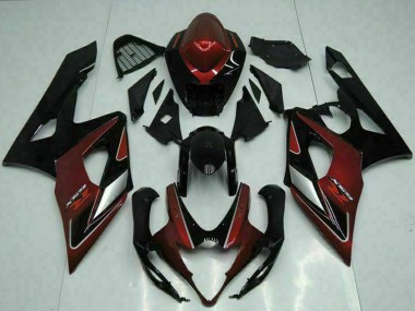 Cheap 2005-2006 Suzuki GSXR 1000 Motorcycle Fairings - Red Silver Glossy Black