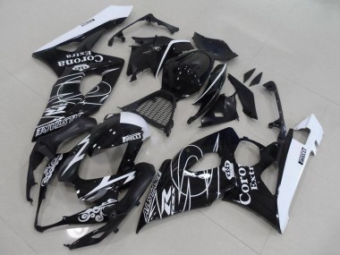 Cheap 2005-2006 Suzuki GSXR 1000 Motorcycle Fairings - Glossy Black White Corona