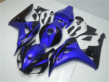 Cheap 2006-2007 Honda CBR1000RR Motorcycle Fairing Kits - Blue Glossy Black