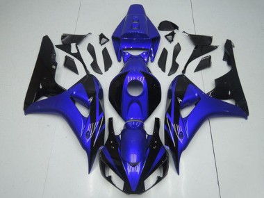 Cheap 2006-2007 Honda CBR1000RR Motorcycle Fairing Kits - Blue Glossy Black