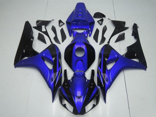 2006-2007 Honda CBR1000RR Motorcycle Fairing Kits - Blue Glossy Black