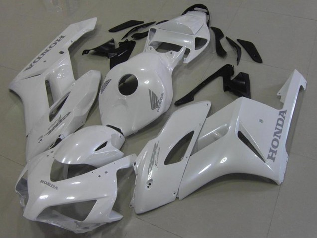 2006-2007 Honda CBR1000RR Motorcycle Fairings - White with Silver Decals