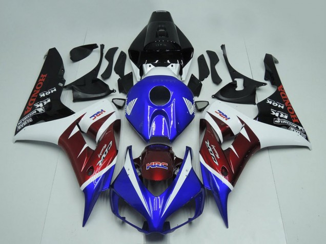 2006-2007 Honda CBR1000RR Motorcycle Fairings - White Burgundy Blue Glossy Black